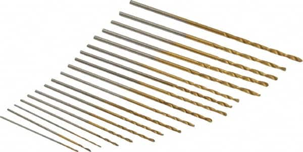Interstate - 118° Point, TiN Finish, High Speed Steel Jobber Length Drill Bit Set - Americas Industrial Supply