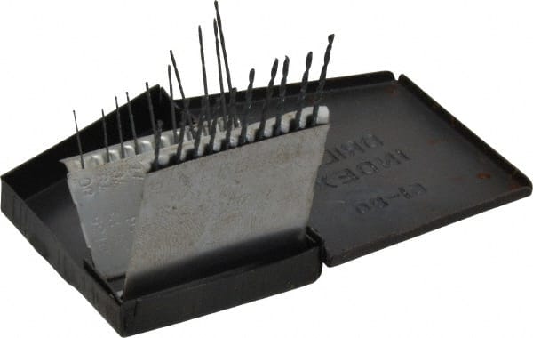 Interstate - 118° Point, Oxide Finish, High Speed Steel Jobber Length Drill Bit Set - Americas Industrial Supply