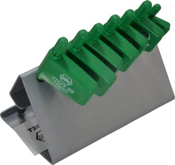 Wiha - 7 Piece T6 to T20 Flag-Style Torx Key Set - T6, T7, T8, T9, T10, T15, T20 Torx Size - Americas Industrial Supply