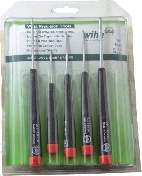 Wiha - 5 Piece, Hex Driver Set - Hex - Americas Industrial Supply