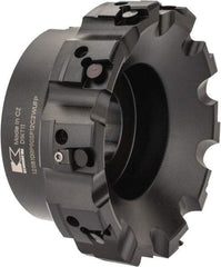 Kennametal - 10 Inserts, 5" Cut Diam, 1-1/2" Arbor Diam, 0.236" Max Depth of Cut, Indexable Square-Shoulder Face Mill - 0/90° Lead Angle, 2-3/8" High, SPHX 1205... Insert Compatibility, Series Fix-Perfect - Americas Industrial Supply