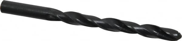 Interstate - Letter T 118° High Speed Steel Jobber Drill - Oxide Finish, Right Hand Cut, Spiral Flute, Straight Shank, 4-7/8" OAL, Standard Point - Americas Industrial Supply