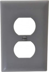 Pass & Seymour - 1 Gang, 4-11/16 Inch Long x 2-15/16 Inch Wide, Standard Outlet Wall Plate - Duplex Outlet, Gray, Nylon - Americas Industrial Supply