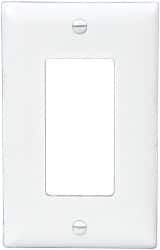 Pass & Seymour - 1 Gang, 4-11/16 Inch Long x 2-15/16 Inch Wide, Standard Switch Plate - Decorator Switch, White, Nylon - Americas Industrial Supply