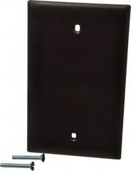 Pass & Seymour - 1 Gang, 4-11/16 Inch Long x 2-15/16 Inch Wide, Standard Switch Plate - Toggle Switch, Brown, Nylon - Americas Industrial Supply