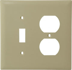 Pass & Seymour - 2 Gang, 4-1/2 Inch Long x 4-3/4 Inch Wide, Standard Combination Wall Plate - Americas Industrial Supply