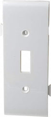 Pass & Seymour - 1 Gang, 4.9062 Inch Long x 1-13/16 Inch Wide, Sectional Switch Plate - Toggle Switch Center Panel, White, Nylon - Americas Industrial Supply