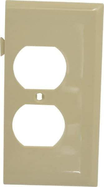 Pass & Seymour - 1 Gang, 4.9062 Inch Long x 2.4687 Inch Wide, Sectional Wall Plate - Duplex Outlet End Panel, Ivory, Nylon - Americas Industrial Supply