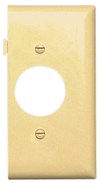 Pass & Seymour - 1 Gang, 4.9062 Inch Long x 2.4687 Inch Wide, Sectional Wall Plate - Single Outlet End Panel, Ivory, Nylon - Americas Industrial Supply