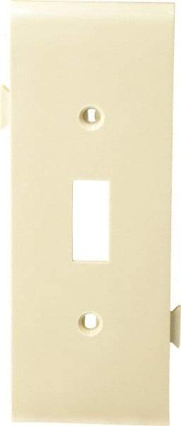 Pass & Seymour - 1 Gang, 4.9062 Inch Long x 1-13/16 Inch Wide, Sectional Switch Plate - Toggle Switch Center Panel, Ivory, Nylon - Americas Industrial Supply