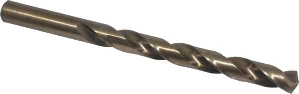 Interstate - 13/32" 135° Cobalt Jobber Drill - Bright Finish, Right Hand Cut, Spiral Flute, 5-1/4" OAL, Split Point - Americas Industrial Supply