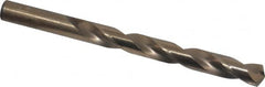 Interstate - 15/32" 135° Cobalt Jobber Drill - Bright Finish, Right Hand Cut, Spiral Flute, 5-3/4" OAL, Split Point - Americas Industrial Supply