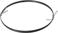 Disston - 6 TPI, 7' 9-1/2" Long x 1/4" Wide x 0.025" Thick, Welded Band Saw Blade - Carbon Steel, Toothed Edge, Raker Tooth Set, Hard Back, Contour Cutting - Americas Industrial Supply