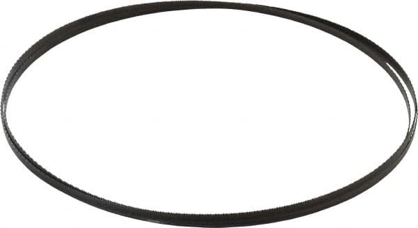 Disston - 18 TPI, 7' 9-1/2" Long x 1/4" Wide x 0.025" Thick, Welded Band Saw Blade - Carbon Steel, Toothed Edge, Raker Tooth Set, Hard Back, Contour Cutting - Americas Industrial Supply