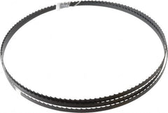 Disston - 4 TPI, 7' 9-1/2" Long x 3/8" Wide x 0.025" Thick, Welded Band Saw Blade - Carbon Steel, Toothed Edge, Raker Tooth Set, Hard Back, Contour Cutting - Americas Industrial Supply