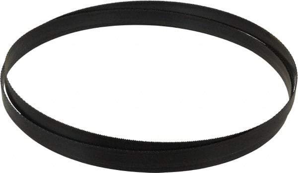 Disston - 14 TPI, 9' 7-1/2" Long x 3/4" Wide x 0.032" Thick, Welded Band Saw Blade - Carbon Steel, Toothed Edge, Raker Tooth Set, Hard Back, Contour Cutting - Americas Industrial Supply