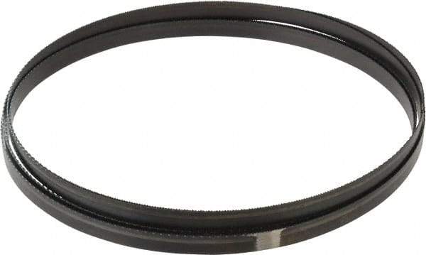 Disston - 18 TPI, 12' 6" Long x 1/2" Wide x 0.025" Thick, Welded Band Saw Blade - Carbon Steel, Toothed Edge, Raker Tooth Set, Hard Back, Contour Cutting - Americas Industrial Supply