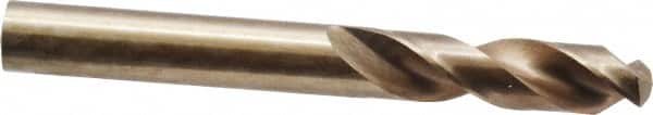 Interstate - 10mm 135° Cobalt Screw Machine Drill Bit - Bright Finish, Right Hand Cut, 43mm Flute Length, 89mm OAL, Split Point - Americas Industrial Supply