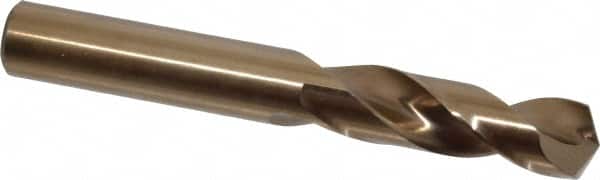 Interstate - 14mm 135° Cobalt Screw Machine Drill Bit - Bright Finish, Right Hand Cut, 54mm Flute Length, 107mm OAL, Split Point - Americas Industrial Supply