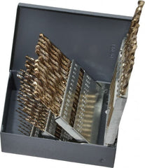 Interstate - 135° Point, Bright Finish, Cobalt Jobber Length Drill Bit Set - Americas Industrial Supply