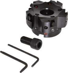 Kennametal - 5 Inserts, 3" Cut Diam, 1" Arbor Diam, 0.394" Max Depth of Cut, Indexable Square-Shoulder Face Mill - 0/90° Lead Angle, 1-3/4" High, BGHX 15L5... Insert Compatibility, Through Coolant, Series Fix-Perfect - Americas Industrial Supply