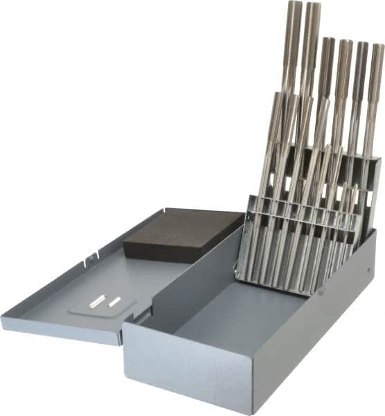 Alvord Polk - 0.123" to 0.4995", Chucking Reamer Set - Straight Flute, Right Hand Cut, 14 Pieces - Americas Industrial Supply