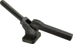 De-Sta-Co - 475 Lb Holding Capacity, Vertical Handle, Manual Hold Down Toggle Clamp - 80° Handle Movement, 80° Bar Opening, Solid Bar, Flanged Base, Electro-Plated Zinc, Carbon Steel - Americas Industrial Supply