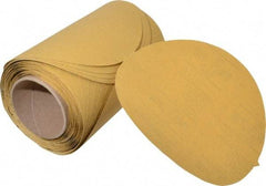 3M - 8" Diam, 180 Grit FEPA, Aluminum Oxide Adhesive PSA Disc - Very Fine Grade, Gold, A Weighted Backing, Flexible, Use with Random Orbital Sanders - Americas Industrial Supply