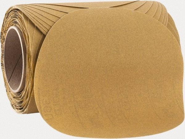 3M - 8" Diam, 150 Grit FEPA, Aluminum Oxide Adhesive PSA Disc - Very Fine Grade, Gold, A Weighted Backing, Flexible, Use with Random Orbital Sanders - Americas Industrial Supply