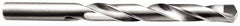Made in USA - 3/8" 135° Carbide-Tipped Jobber Drill - Bright Finish, Right Hand Cut, Spiral Flute, Straight Shank, 5" OAL, Split Point - Americas Industrial Supply
