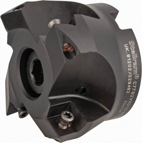 Kennametal - 2-1/2" Cut Diam, 0.098" Max Depth, 1" Arbor Hole, 4 Inserts, XD 12 Insert Style, Indexable Copy Face Mill - C7792VXD12-A2.50Z04R Cutter Style, 1.574" High, Through Coolant, Series 7792 - Americas Industrial Supply