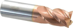 Accupro - 25mm, 38mm LOC, 25mm Shank Diam, 92mm OAL, 4 Flute, Solid Carbide Square End Mill - Single End, TiCN Finish, Spiral Flute, 40° Helix, Centercutting, Right Hand Cut, Right Hand Flute - Americas Industrial Supply