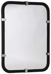 PRO-SAFE - Indoor/Outdoor Rectangular Flat Safety, Traffic & Inspection Mirrors - Acrylic Lens, Laminated Hardboard Backing, 16" High - Americas Industrial Supply
