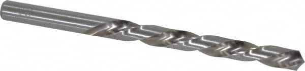 Made in USA - 5/16" 118° High Speed Steel Jobber Drill - Bright Finish, Left Hand Cut, Spiral Flute, Straight Shank, 4-1/2" OAL, Standard Point - Americas Industrial Supply