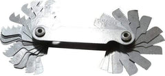 SPI - 30 Leaf, 4 to 42 TPI Range, Steel Screw Pitch Gage - 60° Thread Angle - Americas Industrial Supply