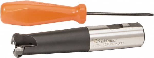 Kennametal - 3/4" Cut Diam, 1" Shank Diam, 5.28" OAL, Indexable Ball Nose End Mill - Americas Industrial Supply