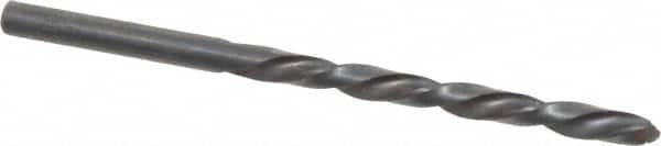 Made in USA - #4 118° High Speed Steel Jobber Drill - Bright Finish, Left Hand Cut, Spiral Flute, Straight Shank, 3-3/4" OAL, Standard Point - Americas Industrial Supply