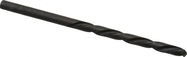 Made in USA - #15 118° High Speed Steel Jobber Drill - Bright Finish, Left Hand Cut, Spiral Flute, Straight Shank, 3-3/8" OAL, Standard Point - Americas Industrial Supply