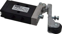 Parker - 0.2 CV Rate, 1/8" NPT Inlet HD Mechanical Oper Valve - 3 Way, 2 Position, 1/8" NPT Outlet, 150 Max psi, Roller Lever Spring Return - Americas Industrial Supply