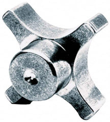 Gibraltar - 63.5mm Head Diam, 4 Point Lobed Knob - M12x1.75 Hole, Aluminum - Americas Industrial Supply