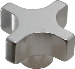 Gibraltar - 38.1mm Head Diam, 4 Point Lobed Knob - Aluminum - Americas Industrial Supply