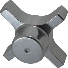 Gibraltar - 63.5mm Head Diam, 4 Point Lobed Knob - Aluminum - Americas Industrial Supply