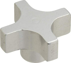 Gibraltar - 38.1mm Head Diam, 4 Point Lobed Knob - M8x1.25 Hole, Aluminum - Americas Industrial Supply
