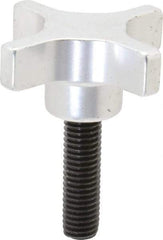 Gibraltar - 2-1/2" Head Diam, 4 Point Lobed Knob - 1/2-13 Stem, Aluminum - Americas Industrial Supply