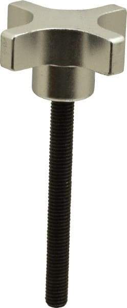 Gibraltar - 50.8mm Head Diam, 4 Point Lobed Knob - M8x1.25 Stem, Aluminum - Americas Industrial Supply