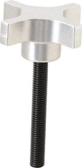 Gibraltar - 63.5mm Head Diam, 4 Point Lobed Knob - M10x1.5 Stem, Aluminum - Americas Industrial Supply
