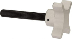 Gibraltar - 63.5mm Head Diam, 4 Point Lobed Knob - M12x1.75 Stem, Aluminum - Americas Industrial Supply