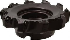 Kennametal - 160.02mm Cut Diam, 1-1/2" Arbor Hole, 6.6mm Max Depth of Cut, 45° Indexable Chamfer & Angle Face Mill - 10 Inserts, SEKT 1404... Insert, Right Hand Cut, 10 Flutes, Series KSSM - Americas Industrial Supply
