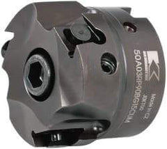 Kennametal - 3 Inserts, 2" Cut Diam, 3/4" Arbor Diam, 0.394" Max Depth of Cut, Indexable Square-Shoulder Face Mill - 0/90° Lead Angle, 39.88mm High, BGHX 15L5... Insert Compatibility, Series Fix-Perfect - Americas Industrial Supply