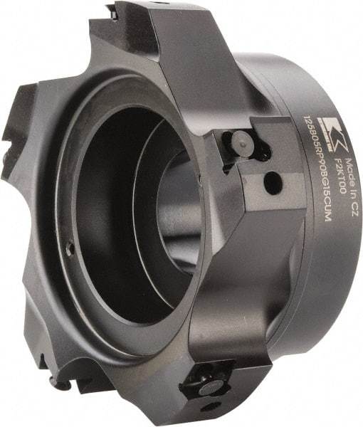 Kennametal - 5 Inserts, 5" Cut Diam, 1-1/2" Arbor Diam, 0.394" Max Depth of Cut, Indexable Square-Shoulder Face Mill - 0/90° Lead Angle, 60.45mm High, BGHX 15L5... Insert Compatibility, Series Fix-Perfect - Americas Industrial Supply